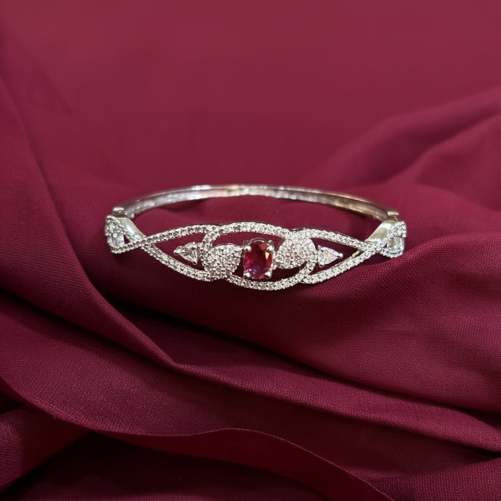 AD Elegant Ruby Crystal Bracelet