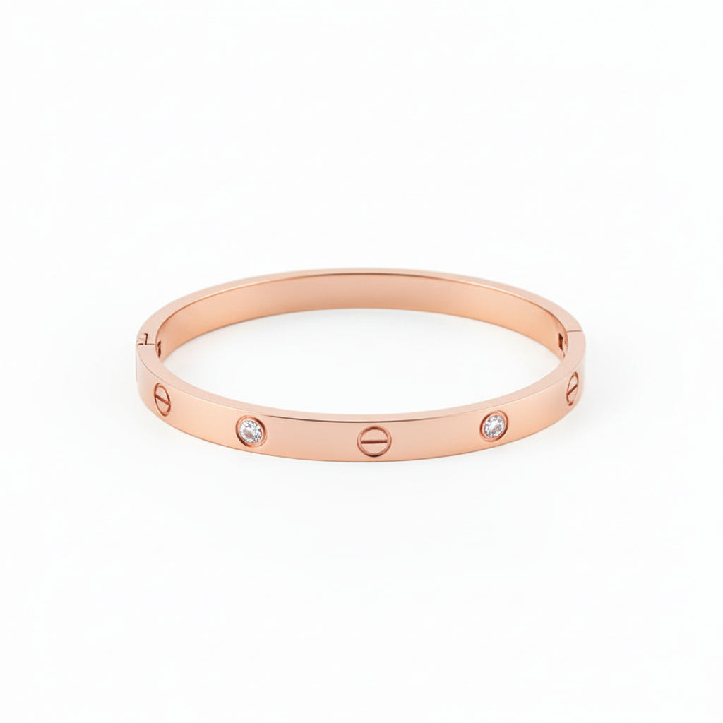 Stainless Steel Trending Rose Gold Cartier Bracelet (Medium Wrist)