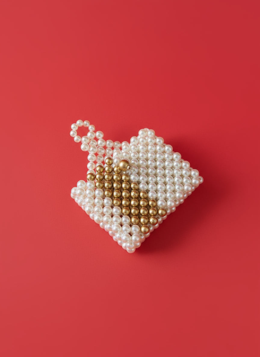 Handcrafted Pearl Envelope Pouch for Silver Coin and Money | House of Madhulika