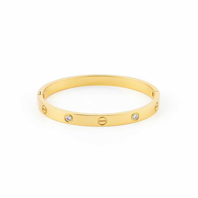 Stainless Steel Trending Gold Cartier Bracelet (Medium Wrist)