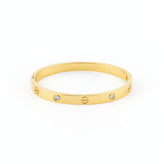 Stainless Steel Trending Gold Cartier Bracelet (Medium Wrist)