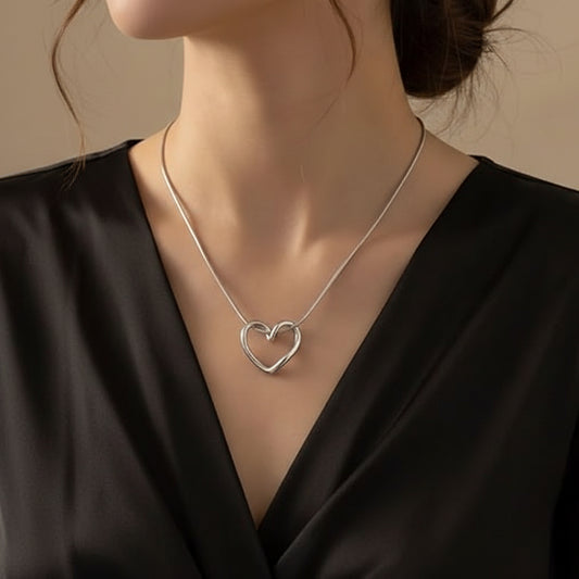 Trending Silver Heart Pendant with Chain